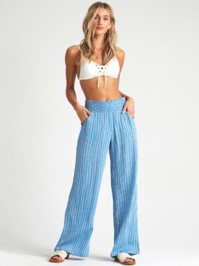 Billabong New Waves 2 Elastic Waist Pants In French Blue